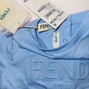 Fendi Light Blue T-Shirt for Kids